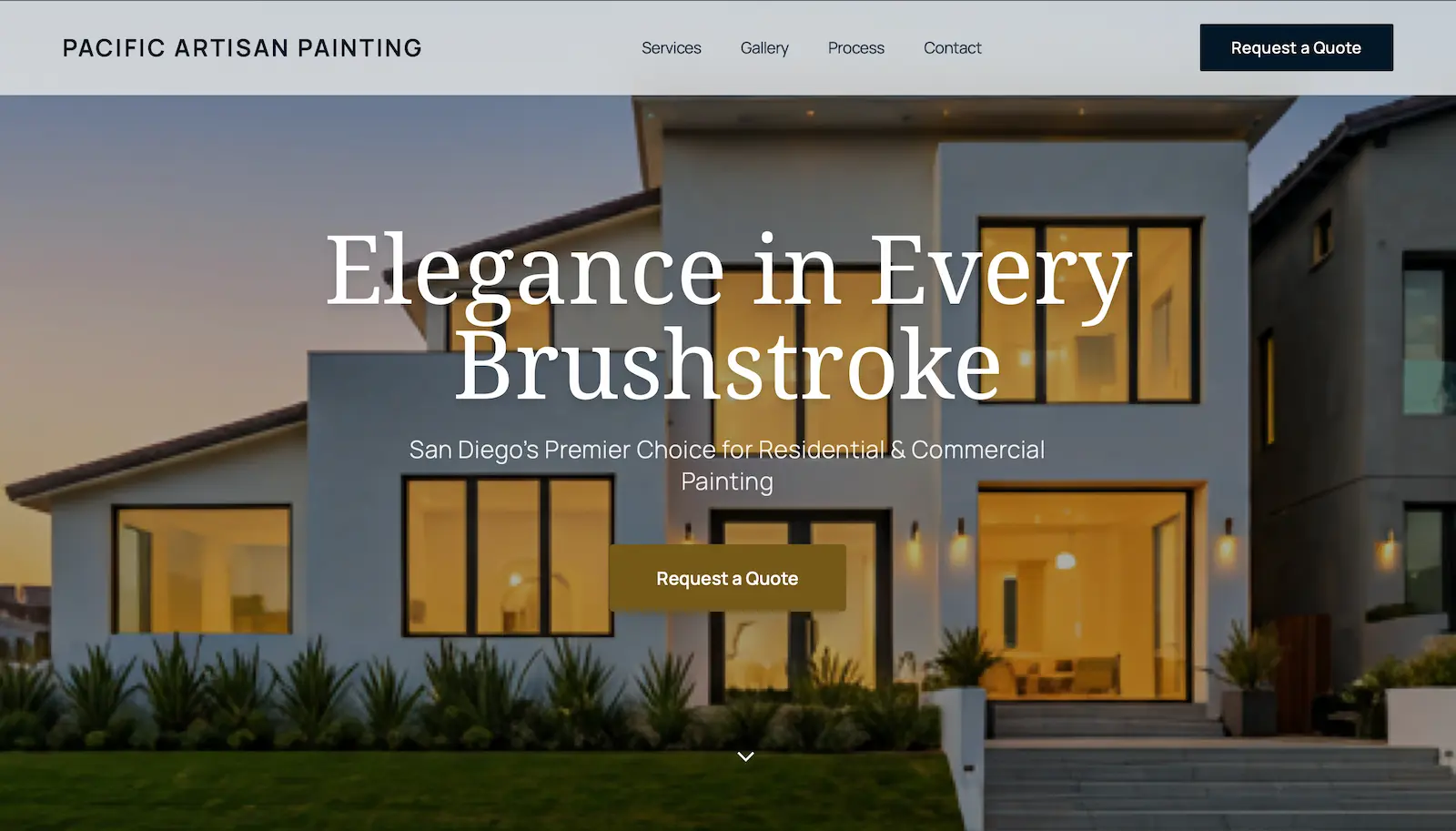 Pacific Artisan Painting website screenshot